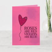Rozen zijn rode VDAY Kaart (Voorkant)