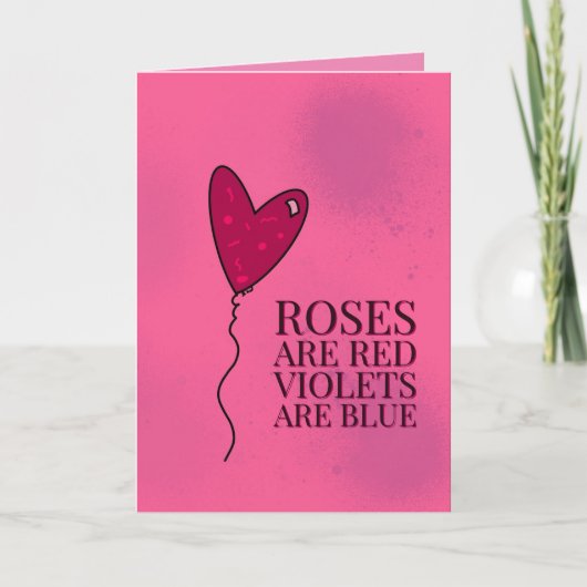 Rozen zijn rode VDAY Kaart (Voorkant)