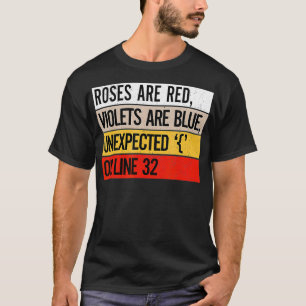Rozen zijn rode viooltjes zijn onverwacht blauw T-shirt