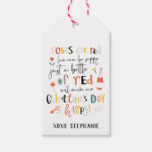 Rozen zijn rode wijn Galentine's Day Label Cadeaulabel (Voorkant)