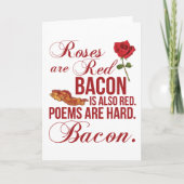 Rozen zijn rood, Bacon. Kaart (Voorkant)