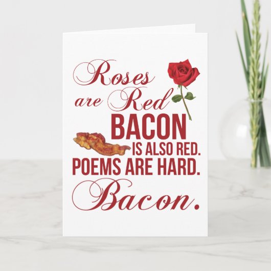 Rozen zijn rood, Bacon. Kaart (Voorkant)