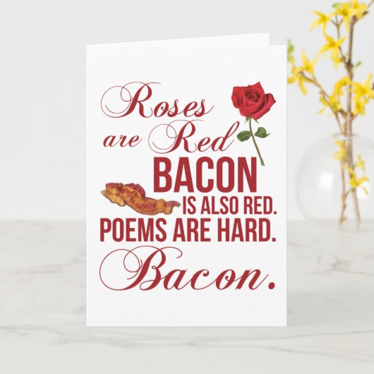 Rozen zijn rood, Bacon. Kaart (Gele Bloem)