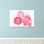 Rozen zijn rood canvas afdruk (Insitu (Houten vloer))