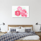 Rozen zijn rood canvas afdruk (Insitu (Slaapkamer))