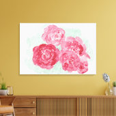 Rozen zijn rood canvas afdruk (Insitu (Woonkamer))