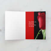 rozen zijn rood feestdagen kaart (Binnen)