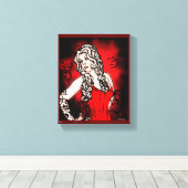 Rozen zijn Rood Gothic Wrapped Canvas (Insitu (Houten vloer))