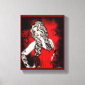 Rozen zijn Rood Gothic Wrapped Canvas (Voorkant)