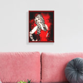 Rozen zijn Rood Gothic Wrapped Canvas Afdruk (Insitu (Woonkamer))