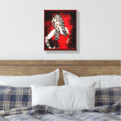 Rozen zijn Rood Gothic Wrapped Canvas Afdruk (Insitu (Slaapkamer))