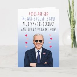 Rozen zijn Rood Het Witte Huis is Blauw Valentijn Kaart