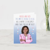 Rozen zijn rood Het Witte Huis is Blauwe Valentijn Kaart (Voorkant)