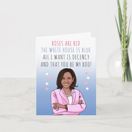 Rozen zijn rood Het Witte Huis is Blauwe Valentijn Kaart (Voorkant)