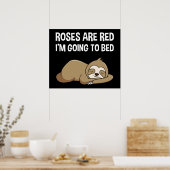 Rozen zijn rood, ik ga naar bed poster (Keuken)