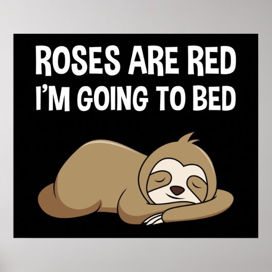 Rozen zijn rood, ik ga naar bed poster (Voorkant)