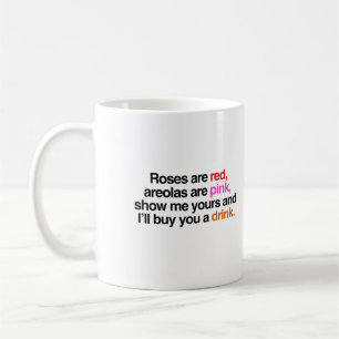 Rozen zijn rood ik trakteer je op een drankje koffiemok