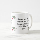 Rozen zijn rood koffiemok (Voorkant rechts)