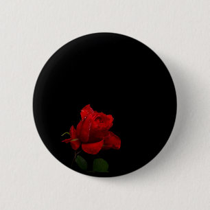 Rozen zijn rood ronde button 5,7 cm