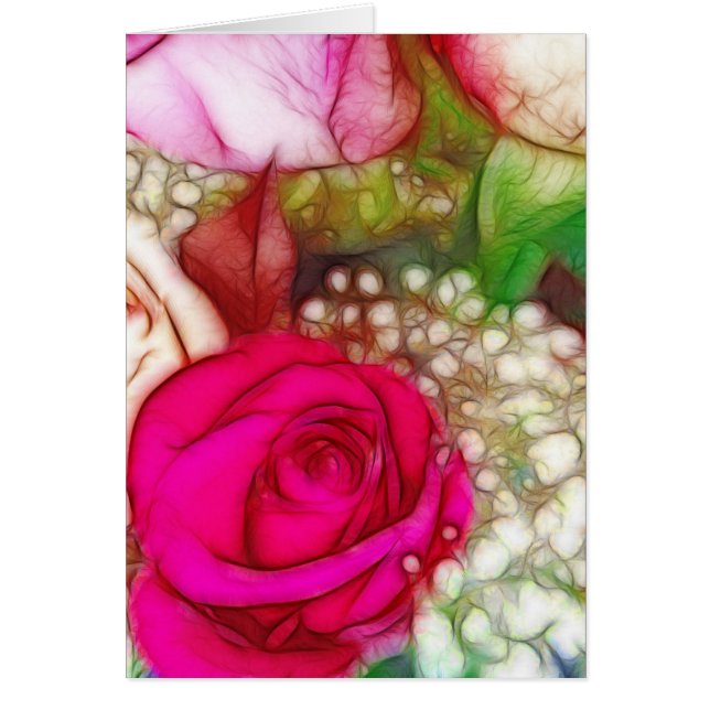 Rozen zijn rood roze Fuschia Artistic & Unique (Voorkant)