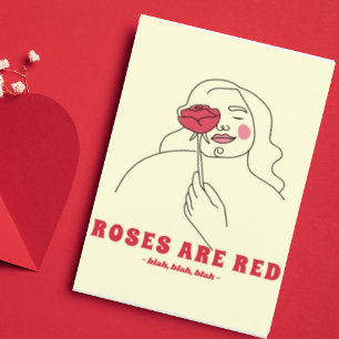 Rozen zijn rood Schattige Grappig Anti Valentijns Feestdagen Kaart