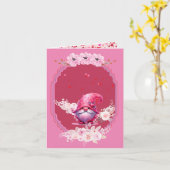 "Rozen zijn Rood" Valentijnsdag Gnome Groet Kaart (Gele Bloem)