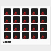 Rozen zijn rood vierkante sticker (Vel)