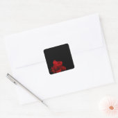 Rozen zijn rood vierkante sticker (Envelop)