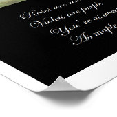 Rozen zijn rood, Violet zijn Paars Poster (Hoek)