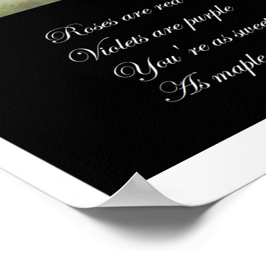 Rozen zijn rood, Violet zijn Paars Poster (Hoek)