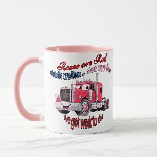 Rozen zijn rood. Violets zijn blauw Valentijnse Mok (Links)