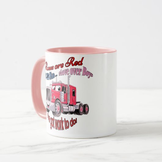 Rozen zijn rood. Violets zijn blauw Valentijnse Mok (Voorkant links)