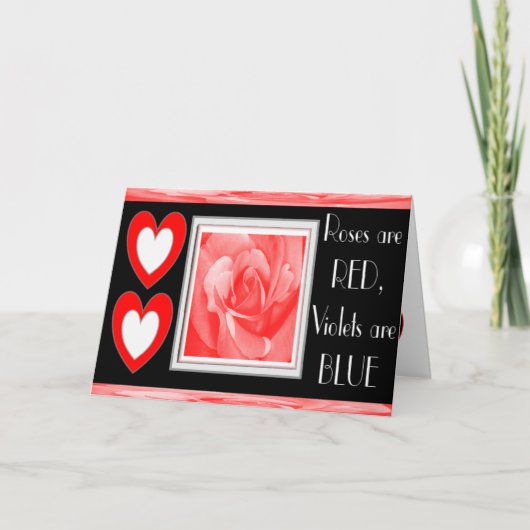 Rozen zijn rood viooltjes blauw... feestdagen kaart (Voorkant)