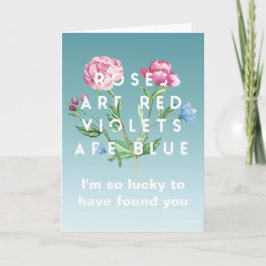 Rozen zijn rood Viooltjes zijn Blauw | Wenskaart Kaart