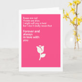 Rozen zijn rood. Wenskaart Kaart (Gele Bloem)