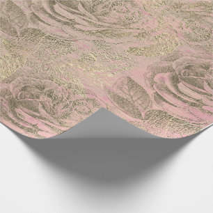 Rozen Zilvergrijs Florence Roos Foxier Gold Pink Cadeaupapier