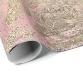 Rozen Zilvergrijs Florence Roos Foxier Gold Pink Cadeaupapier (Rol Hoek)