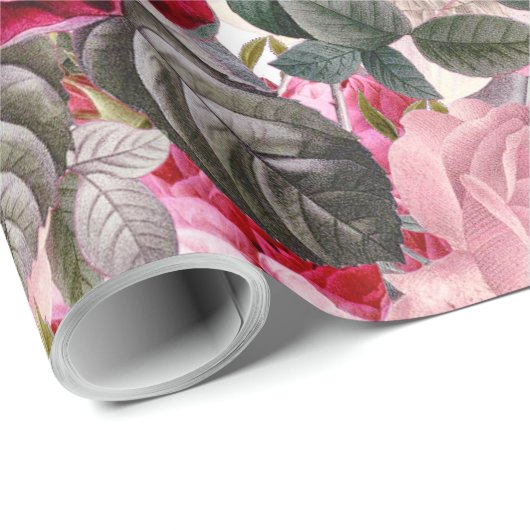 Rozen zomerbloem cadeaupapier (Rol Hoek)