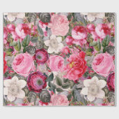 Rozen zomerbloem cadeaupapier (Vlak)