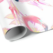 Rozen zonder naadloze patroon waterverf met roze f cadeaupapier (Rol Hoek)