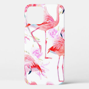 Rozen zonder naadloze patroon waterverf met roze f Case-Mate iPhone case