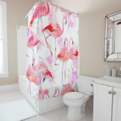 Rozen zonder naadloze patroon waterverf met roze f douchegordijn (In situ)