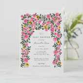 Rozen Zonnebloem Trellis Spring Garden Baby shower Kaart (Staand voorkant)
