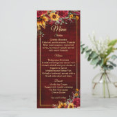 Rozen zonnebloemen voor de bruinkoolbrij menu (Staand voorkant)