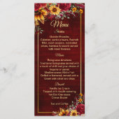 Rozen zonnebloemen voor de bruinkoolbrij menu (Voorkant)