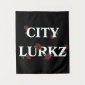 Rozen Zwart Wandkleed (Voorkant)