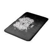 Rozen zwart-wit badmat (Gekanteld)