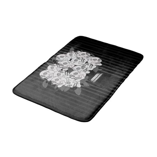 Rozen zwart-wit badmat (Gekanteld)