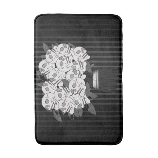 Rozen zwart-wit badmat (Voorkant Verticaal)