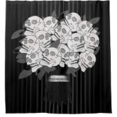 Rozen zwart-wit douchegordijn (Voorkant)